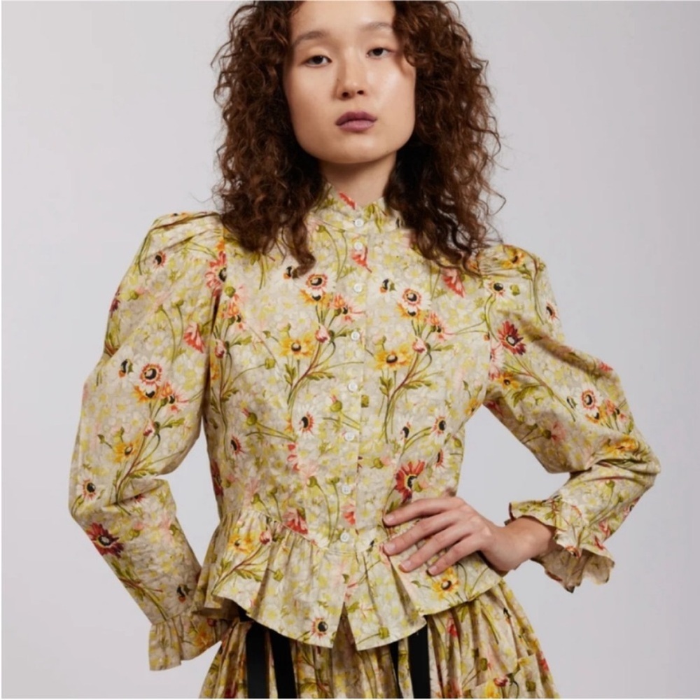 NWOT Batsheva x Laura Ashley Grace Blouse in
Witton Floral Sz 8